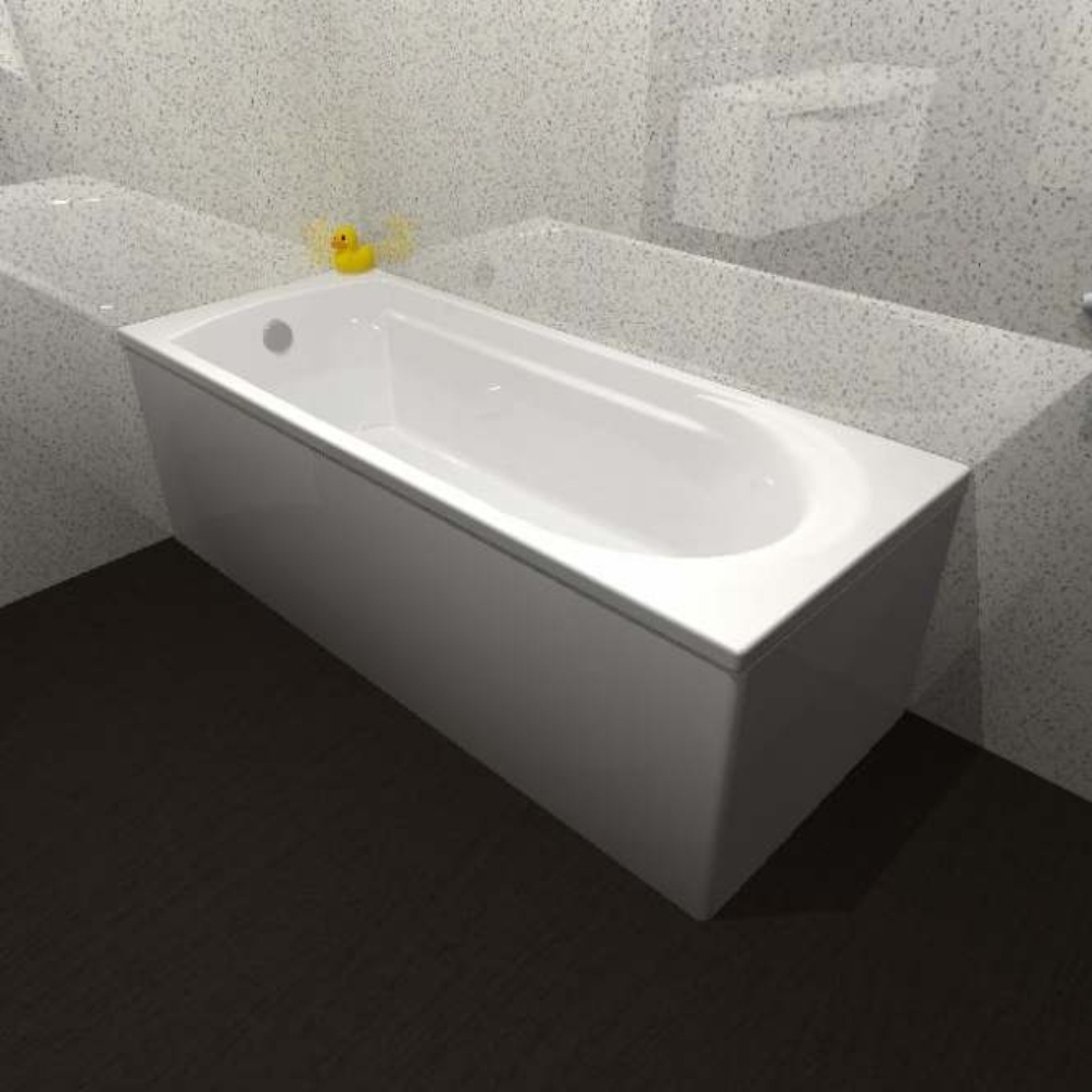 Lifestyle image of the Carron Arc SE 1700mm x 750mm Single Ended Carronite Bath